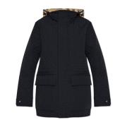 Burberry Vadderad jacka med huva Black, Dam