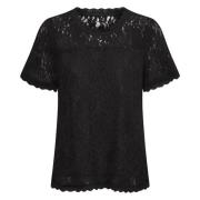 Cream Blouses Black, Dam