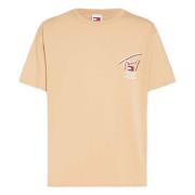 Tommy Hilfiger Reg 3D Street Signature T-shirt Beige, Herr