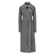 Jil Sander Elegant Grå Lama Kappa för Kvinnor Gray, Dam