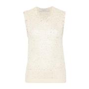 Golden Goose Paljett Tank Top Beige, Dam