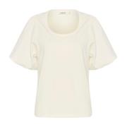 Soaked in Luxury Puff Sleeve Blouse Whisper White White, Dam