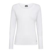 MOS Mosh Rib Tee Top Vit White, Dam