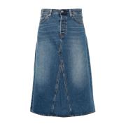 Levi's Blå Denim A-Linje Kjol Blue, Dam