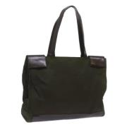 Prada Vintage Pre-owned Nylon totevskor Green, Dam