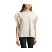 IRO Vit Spets Dunes T-shirt White, Dam