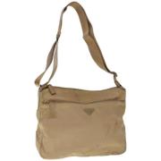 Prada Vintage Pre-owned Nylon prada-vskor Beige, Dam