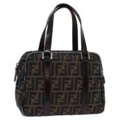 Fendi Vintage Pre-owned Canvas handvskor Brown, Dam