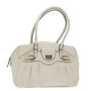 Salvatore Ferragamo Pre-owned Pre-owned Laeder handvskor White, Dam