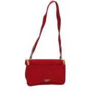 Prada Vintage Pre-owned Canvas prada-vskor Red, Dam