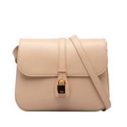 Celine Vintage Pre-owned Laeder axelremsvskor Beige, Dam