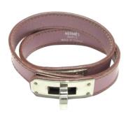 Hermès Vintage Pre-owned Laeder armband Pink, Dam