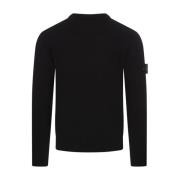 Stone Island Svart Crew-Neck Ulltröja Black, Herr