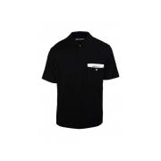 Palm Angels Svart Polo Skjorta med Logo Patch Black, Herr