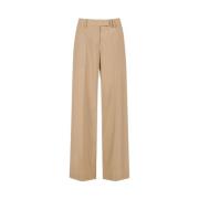 Iceberg Lätt ull komfort passform chinos byxor Brown, Dam