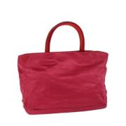 Prada Vintage Pre-owned Satin handvskor Red, Dam