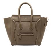 Celine Vintage Pre-owned Laeder handvskor Brown, Dam