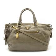 Prada Vintage Pre-owned Laeder prada-vskor Gray, Dam