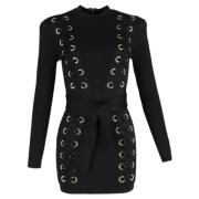 Balmain Pre-owned Pre-owned Tyg klnningar Black, Dam