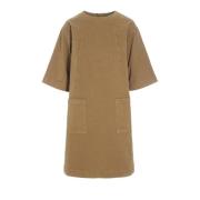 Bitte Kai Rand Mörk Karamell Oversize Klänning Beige, Dam