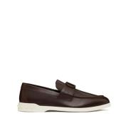 Valentino Garavani Brun Läder VLogo Slip-On Sneakers Brown, Herr