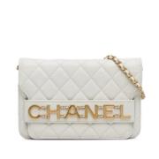 Chanel Vintage Pre-owned Laeder chanel-vskor White, Dam