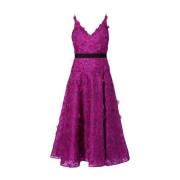 Erdem Skuren Broderad Organza Klänning Purple, Dam