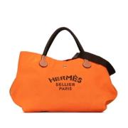 Hermès Vintage Pre-owned Canvas handvskor Orange, Dam