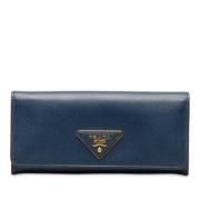 Prada Vintage Pre-owned Laeder plnbcker Blue, Dam