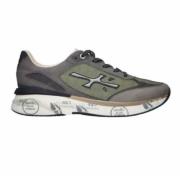 Premiata Grön Nylon Grå Mocka Sneakers Gray, Herr