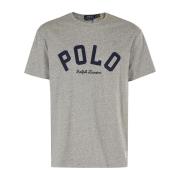 Ralph Lauren Logo T-shirt Casual Mode Gray, Herr