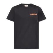 Marni T-shirt med logotyp Black, Herr