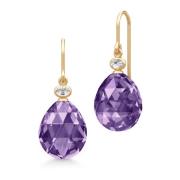 Julie Sandlau Amethyst Örhängen Elegant Kristall Smycken Purple, Dam