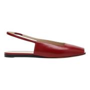 Le Monde Beryl Låg Klack Sandal Red, Dam