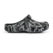 Crocs Tryckta klassiska sandaler i Camo-stil Gray, Herr