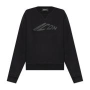 Dsquared2 Sweatshirt med logotyp Black, Dam