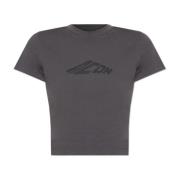 Dsquared2 T-shirt med logotyp Gray, Dam