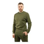 Hugo Boss Herr Sweatshirt Grön Rund Hals Bomull Green, Herr