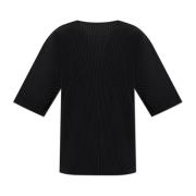 Issey Miyake Veckad T-shirt Black, Herr