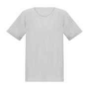 Issey Miyake Veckad T-shirt Gray, Herr