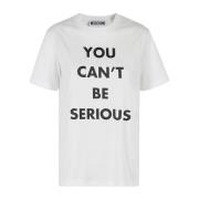 Moschino Casual Bomull T-shirt White, Dam