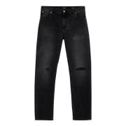 Balmain Regular Fit Jeans Black, Herr