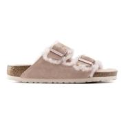 Birkenstock Shearling Arizona Sandaler Pink, Dam