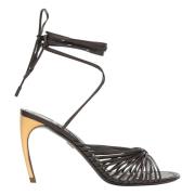 Salvatore Ferragamo Högklackad Sandal Atena Black, Dam