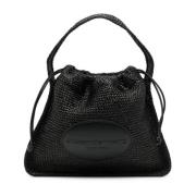 Alexander Wang Raffia Vävda Väskor med Läderfinish Black, Dam