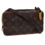 Louis Vuitton Vintage Pre-owned Canvas axelremsvskor Brown, Dam