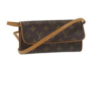 Louis Vuitton Vintage Pre-owned Canvas axelremsvskor Brown, Dam