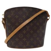 Louis Vuitton Vintage Pre-owned Canvas axelremsvskor Brown, Dam