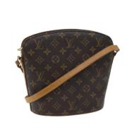 Louis Vuitton Vintage Pre-owned Canvas axelremsvskor Brown, Dam