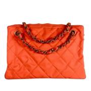 Chanel Vintage Pre-owned Canvas chanel-vskor Orange, Dam